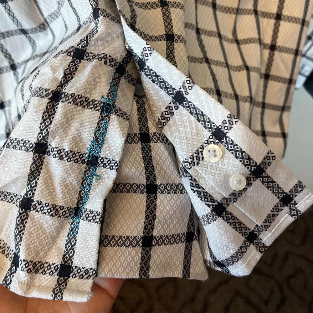 Robert Graham Graph Check Pattern Button Down Dre… - image 5